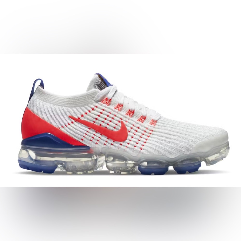 NEW Nike Air VaporMax Flyknit 3 White Crimson Shoe